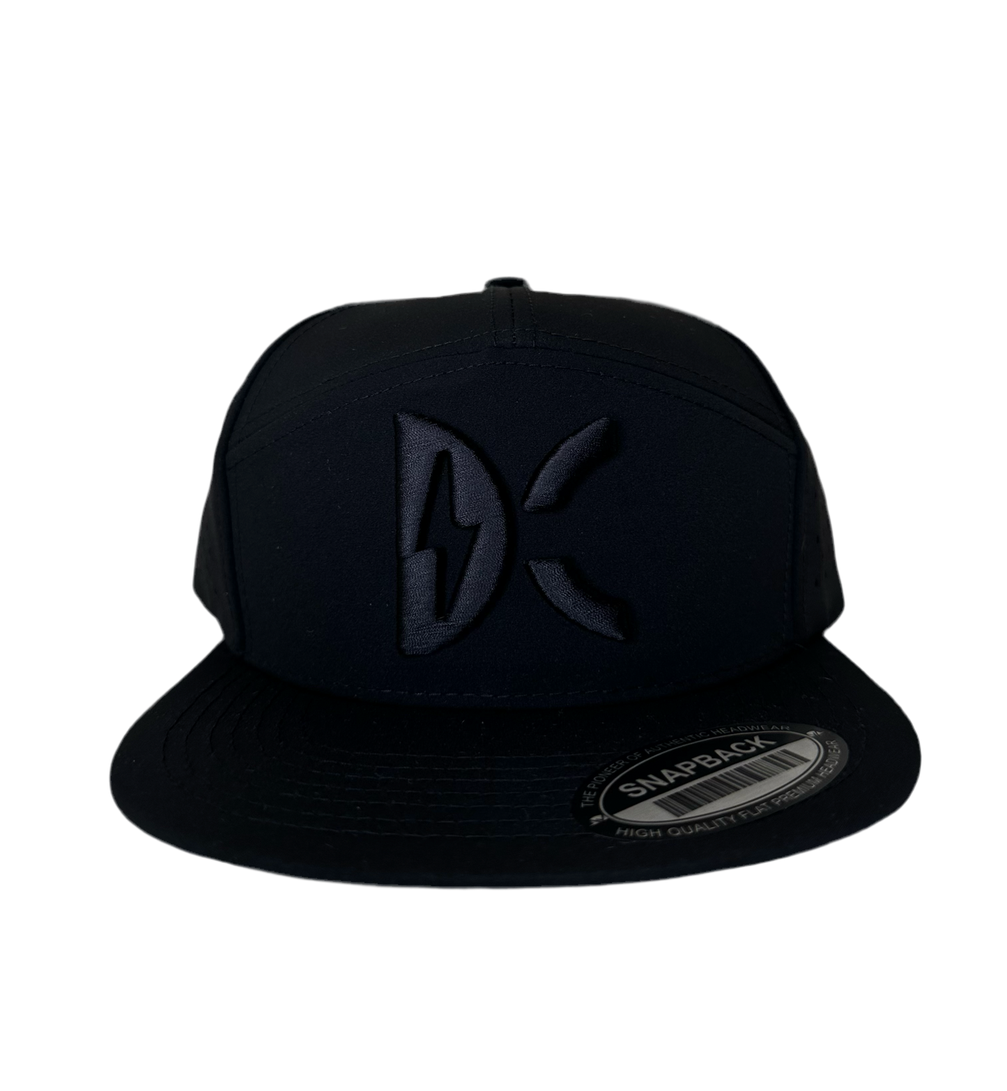 DC 7 Panel Perforated Laser Vented Hat-Black