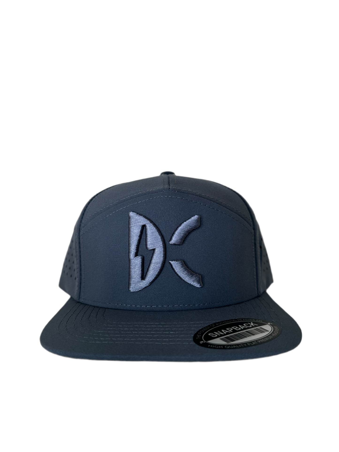 DC 7 Panel Perforated Laser Vented Hat-Grey