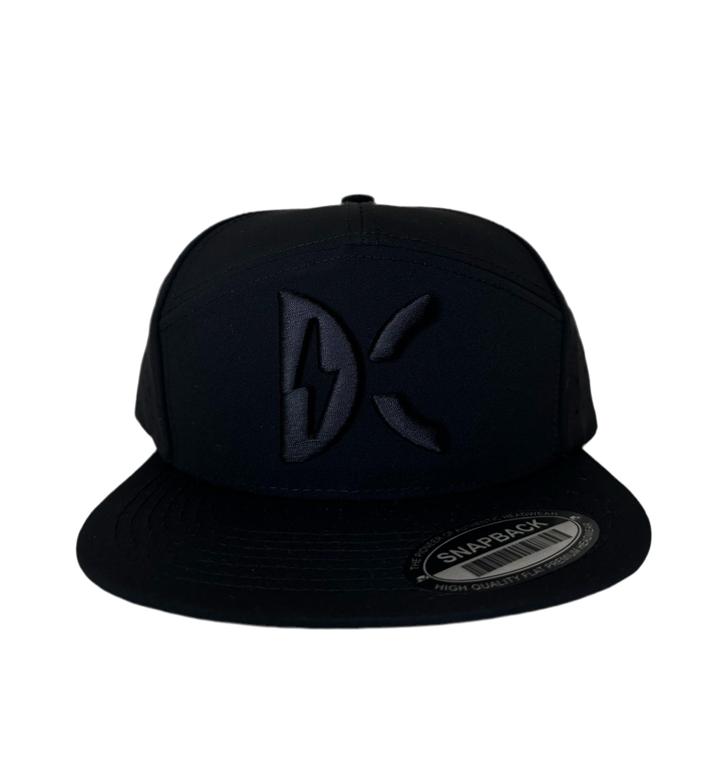 DC 7 Panel Perforated Laser Vented Hat-Black