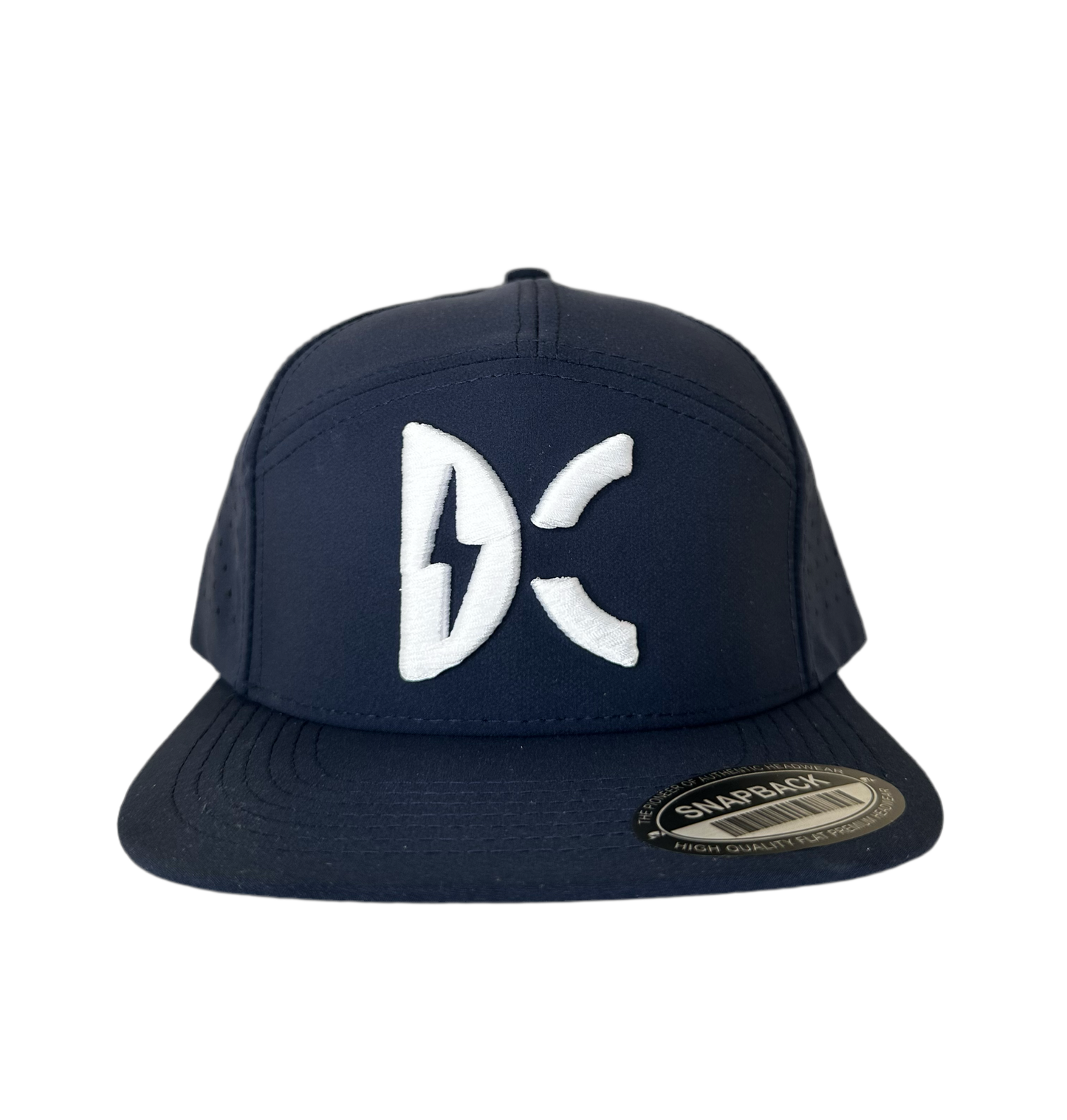 DC 7 Panel Perforated Laser Vented Hat-Navy
