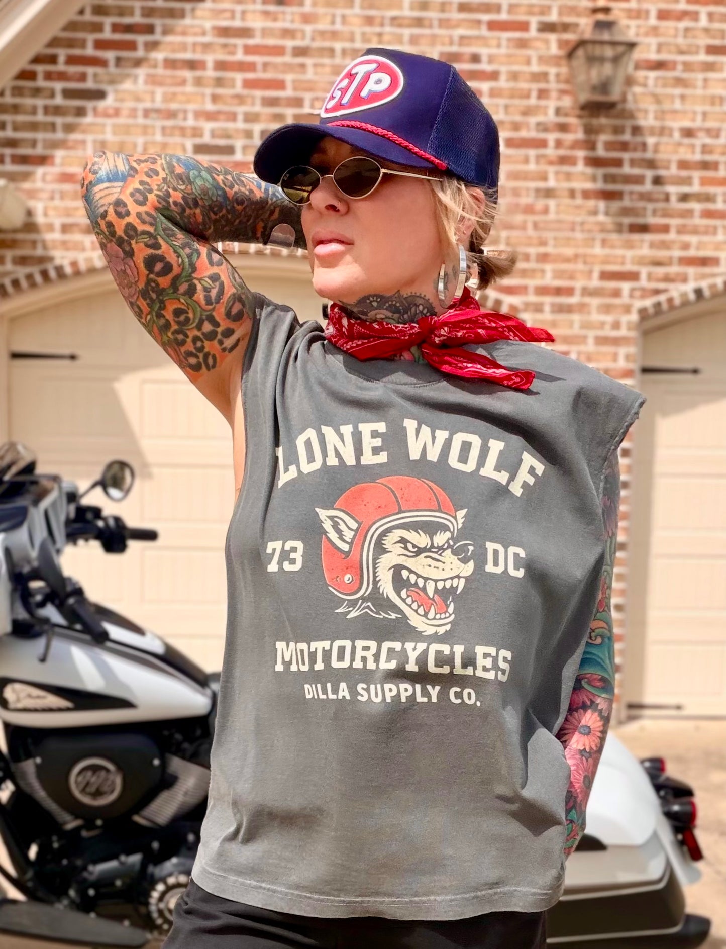 Lone Wolf Motorcycles Unisex Sleeveless Tee