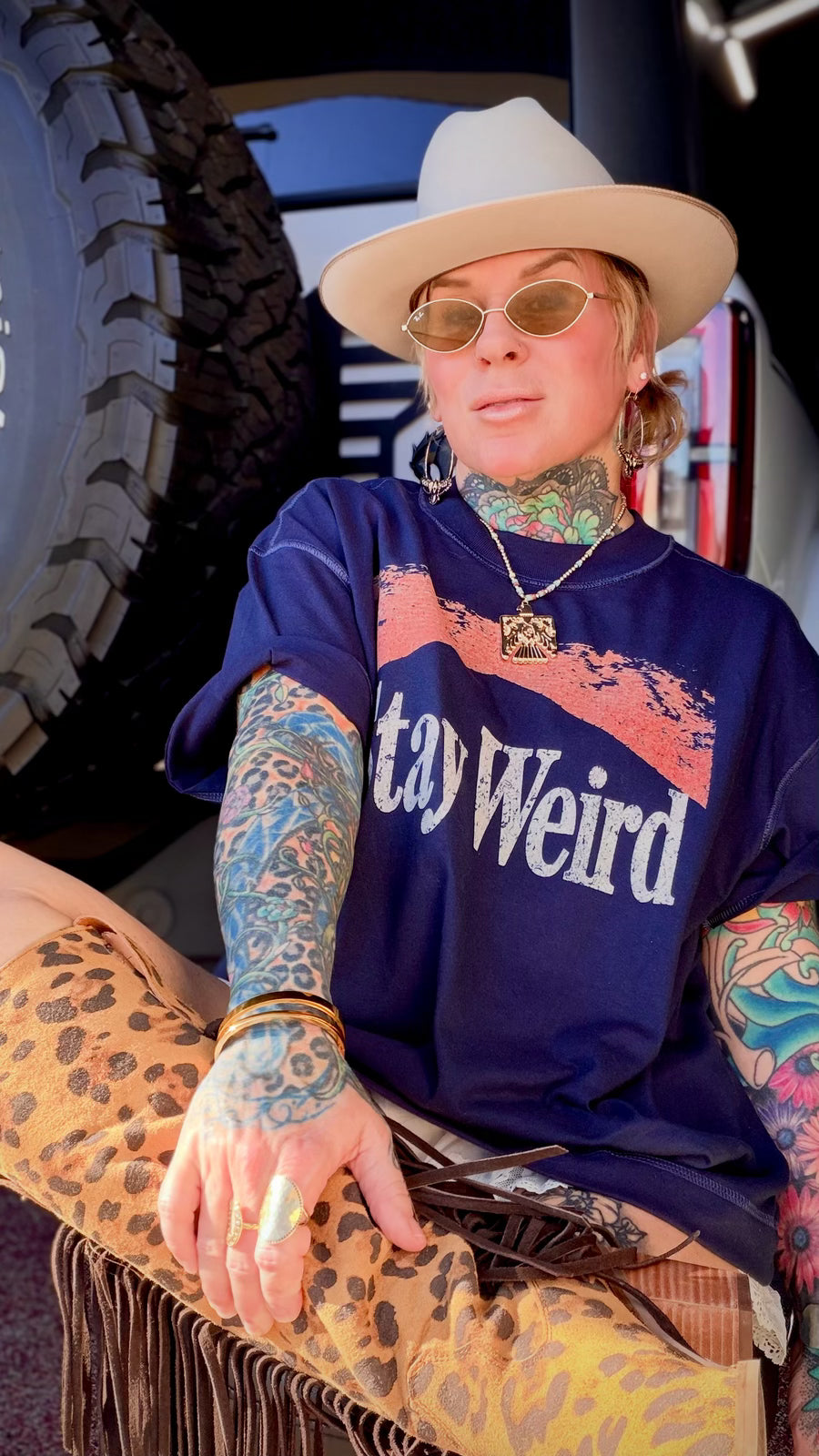 Stay Weird Boxy Tee