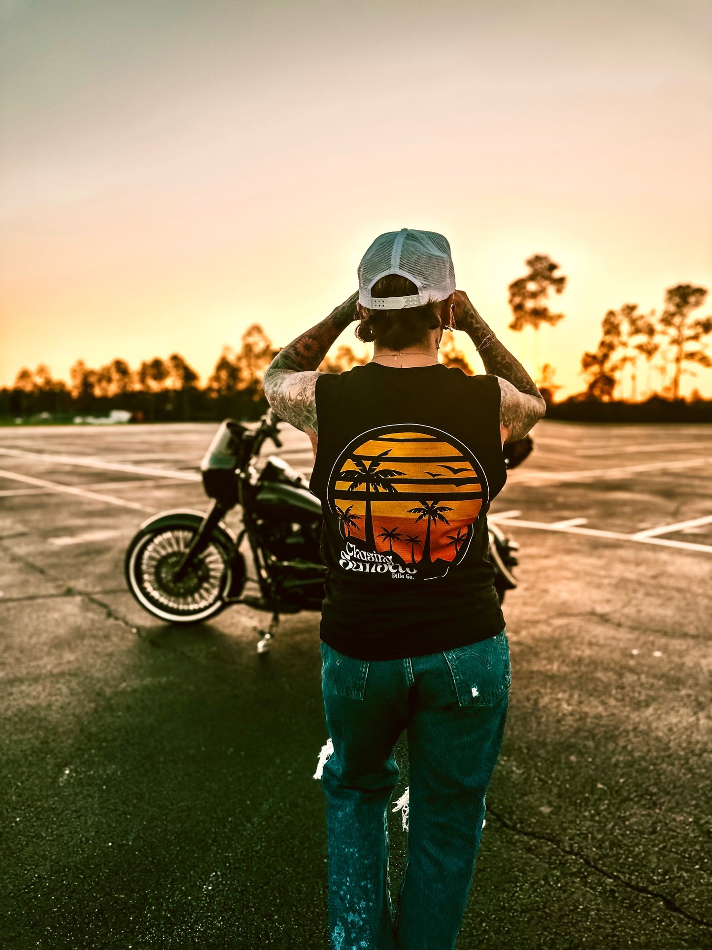 Jagen Sonnenuntergänge Tank/T-Shirt
