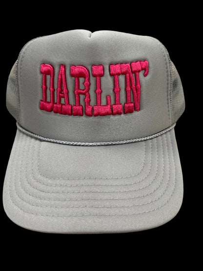 Darlin hellgraue Trucker-Mütze