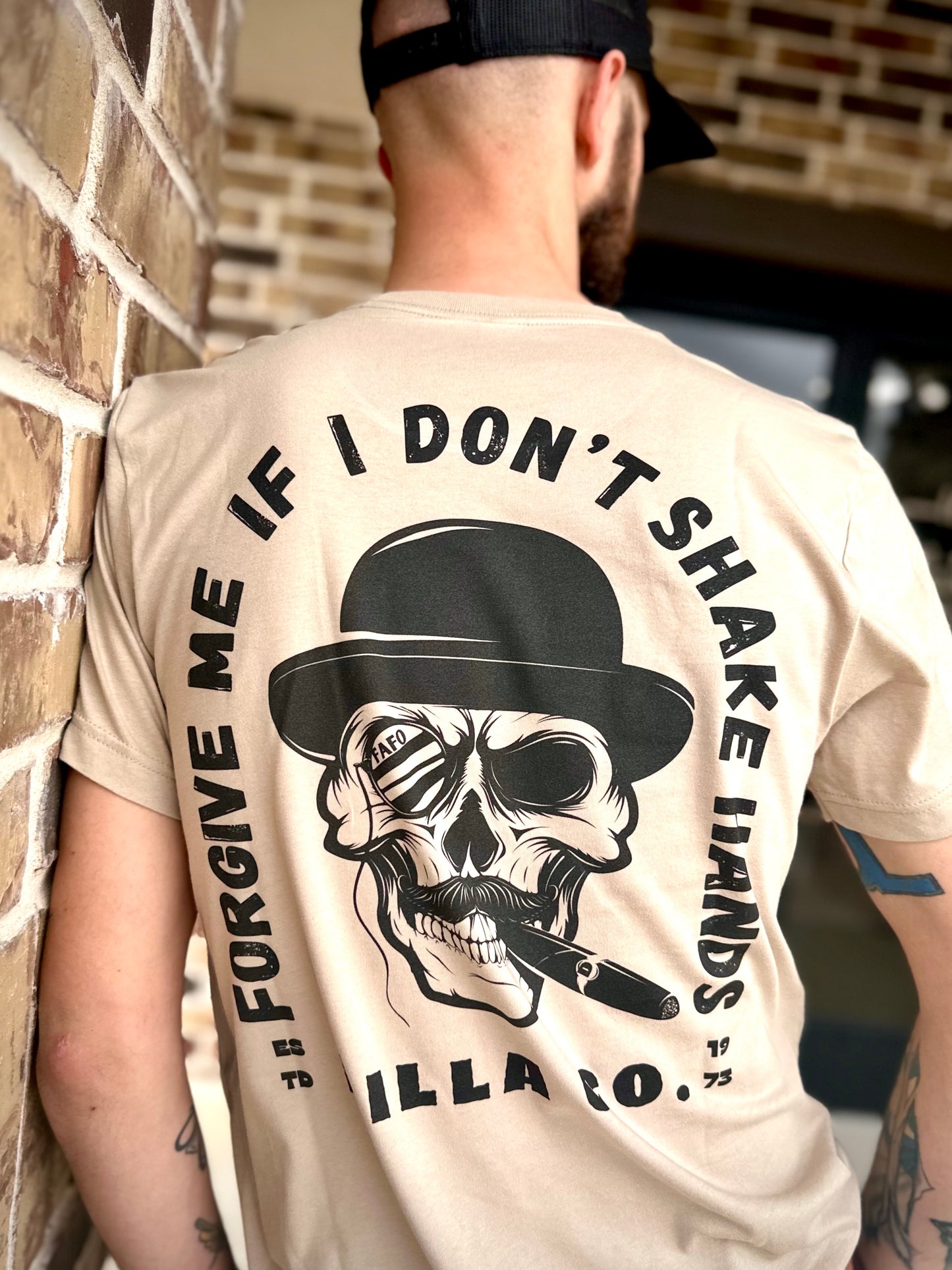 FORGIVE ME IF I DON’T SHAKE HANDS TEE