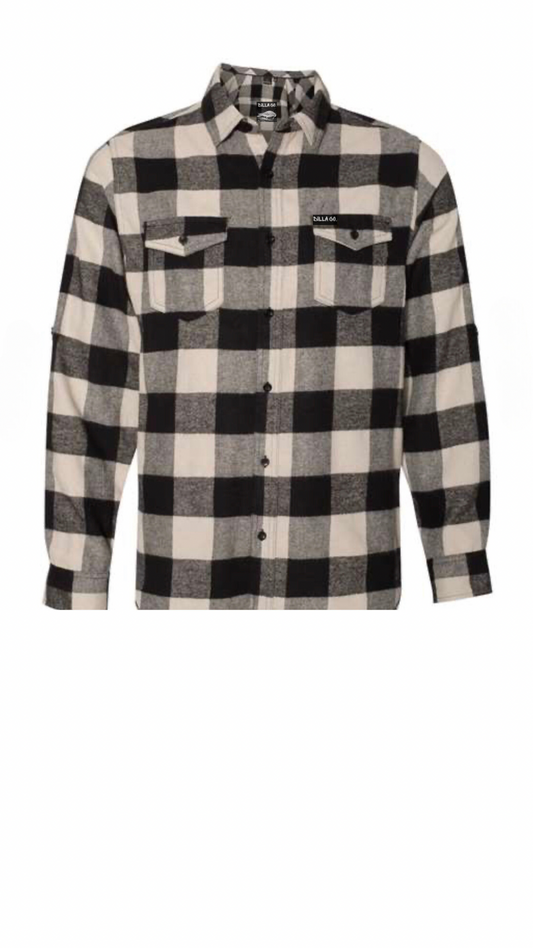 Dilla Long Sleeve Flannel Shirt Ecru/Black