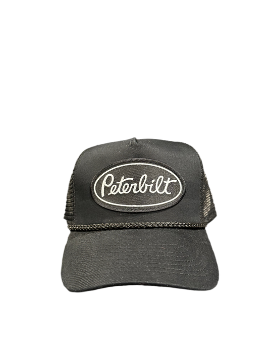 Peterbilt Black Trucker Hat