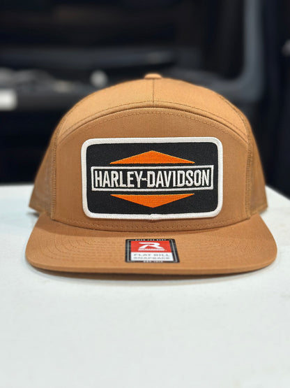 Harley 7 Panel Caramel or Black Hat