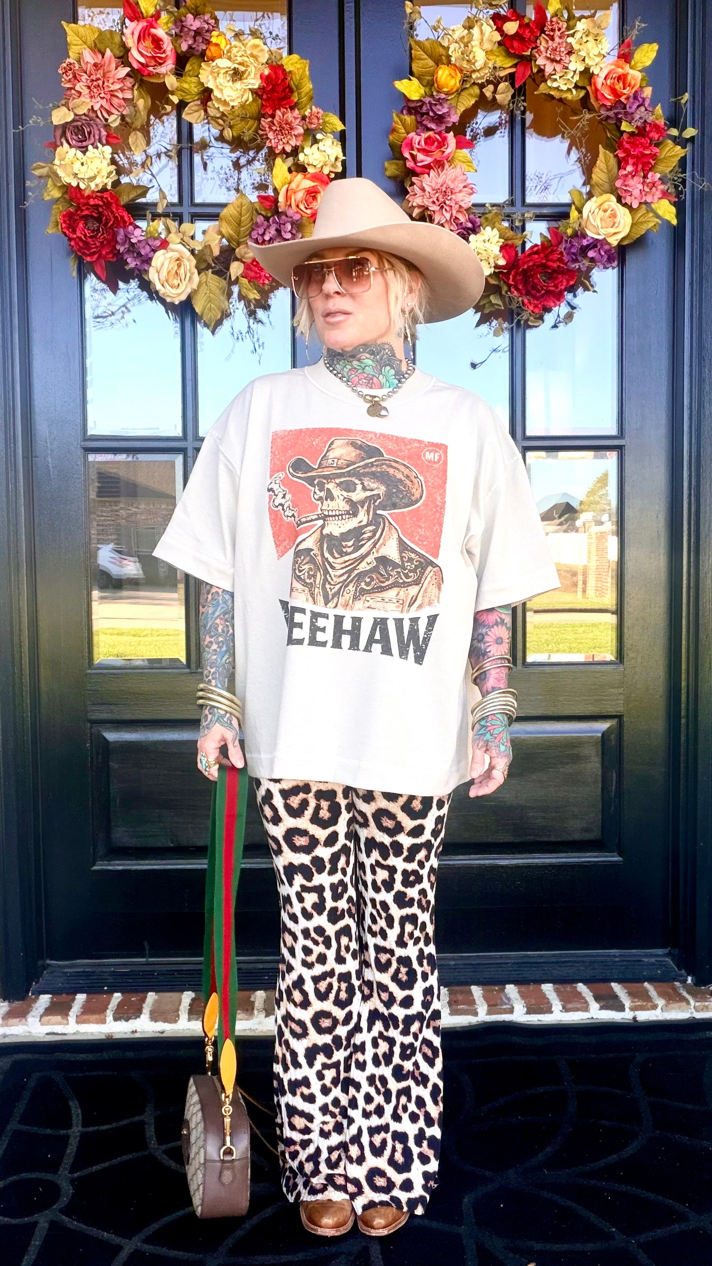 Yeehaw Marlboro Boxy Mid Length Tee