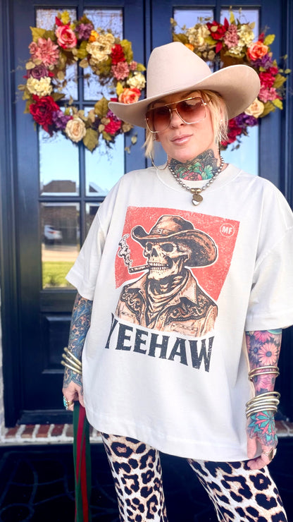 Yeehaw Marlboro Boxy Mid Length Tee