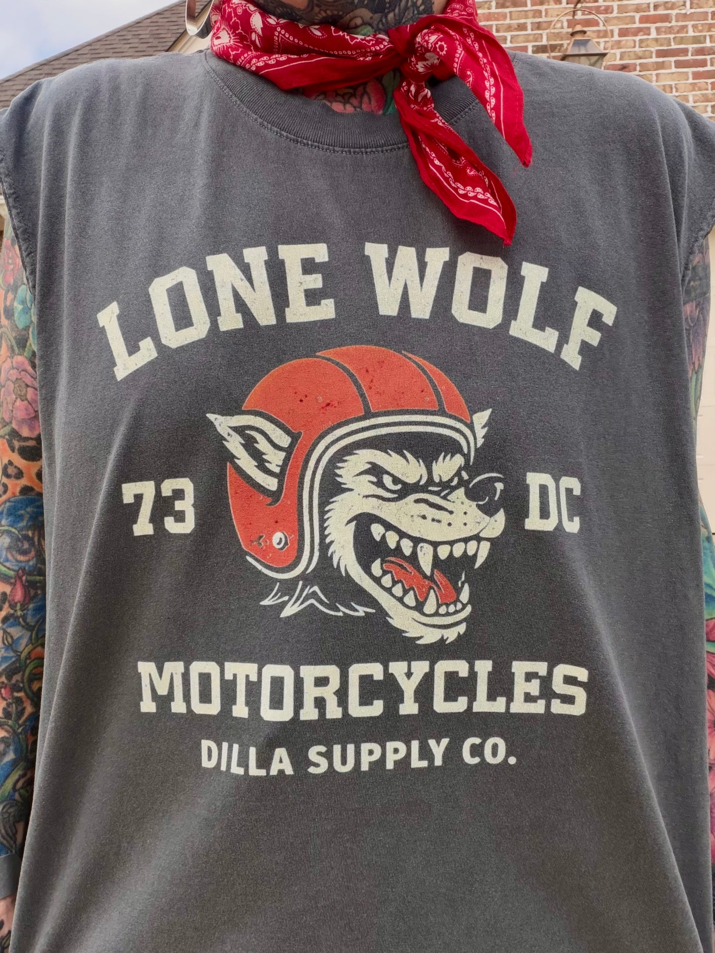 Lone Wolf Motorcycles Unisex Sleeveless Tee