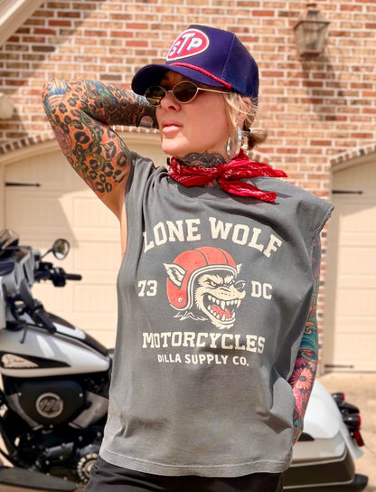 Lone Wolf Motorcycles Unisex Sleeveless Tee