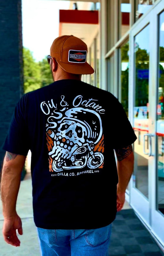 Camiseta sin mangas/camiseta con el lema Oil &amp; Octane