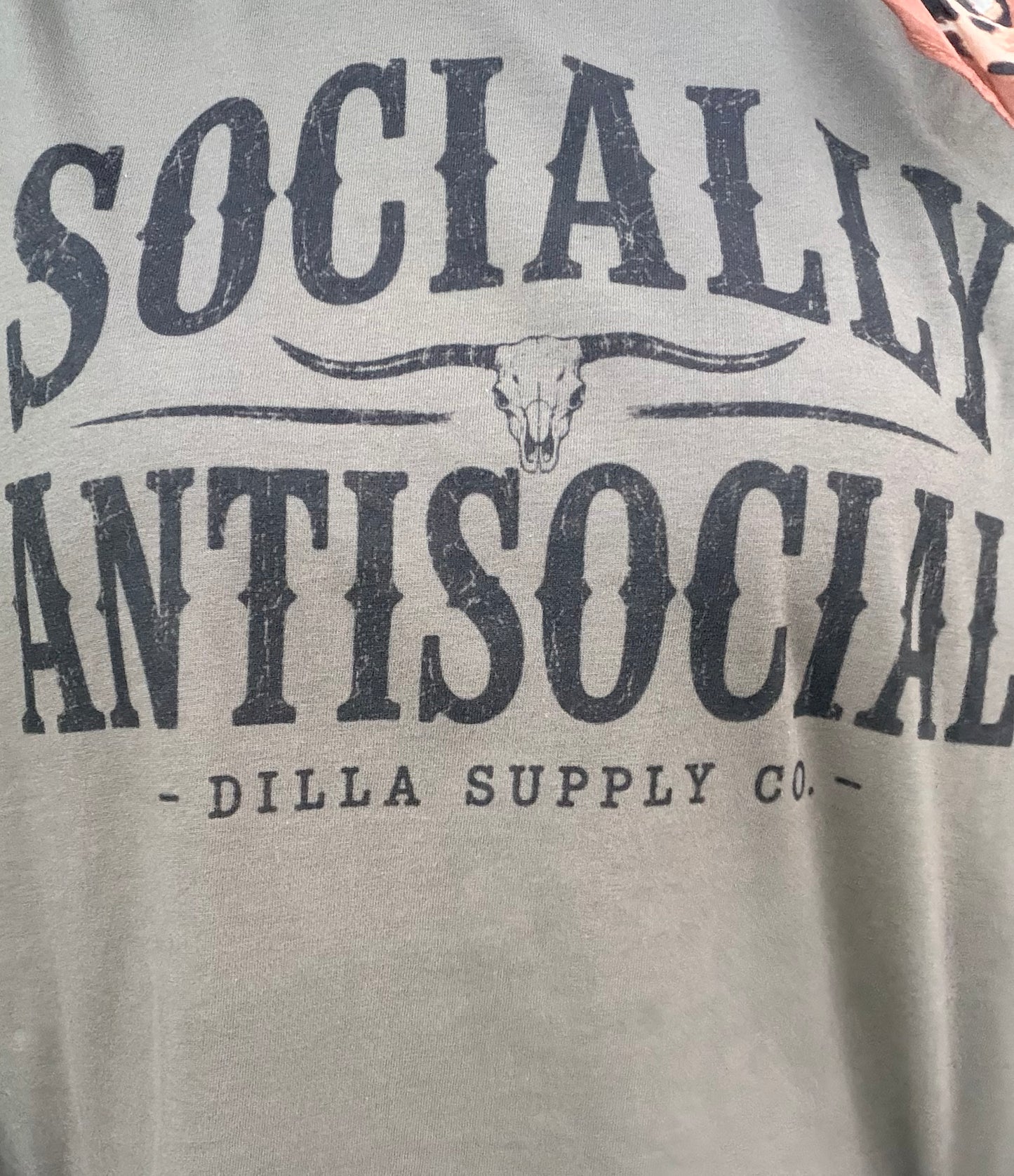 Socially Antisocial Mid Length Boxy Tee