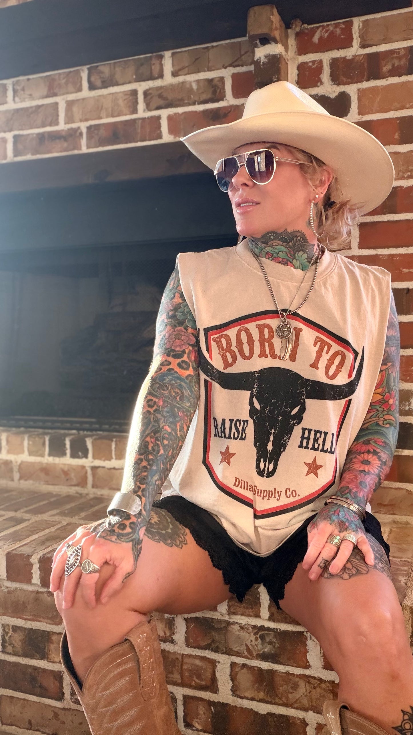 Born to raise hell sleeveless unisex tee