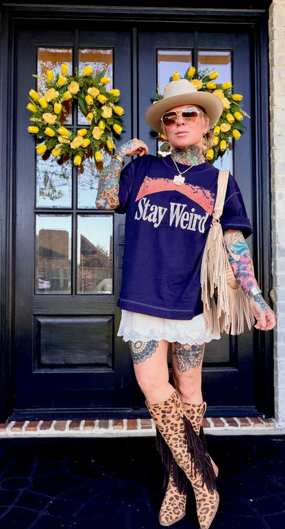 Stay Weird Boxy Tee