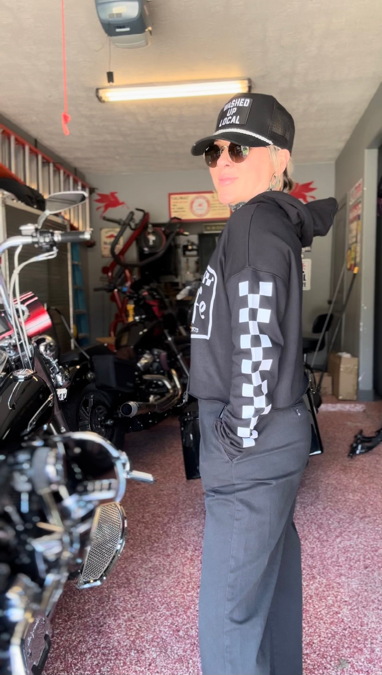 Fast Life Checkered Hoodie