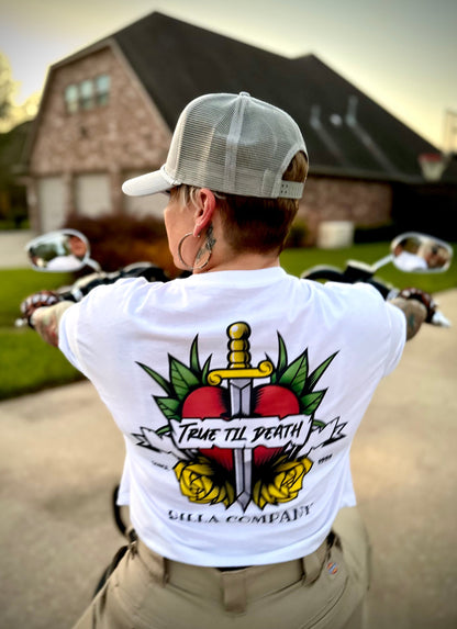 TRUE TIL DEATH CROP T-SHIRT