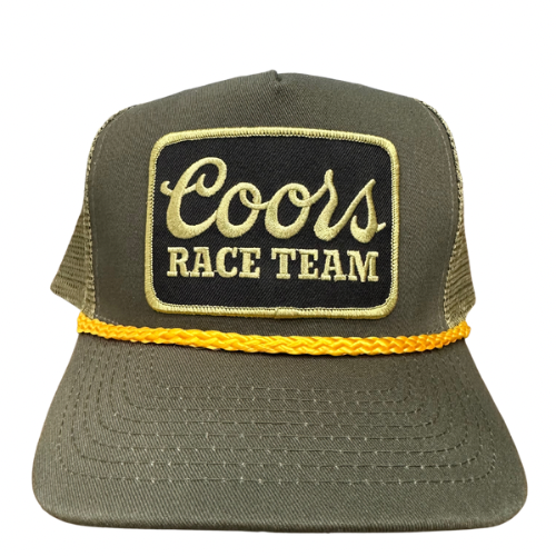 Coors Race Team Black Patch Rope Trucker Hat